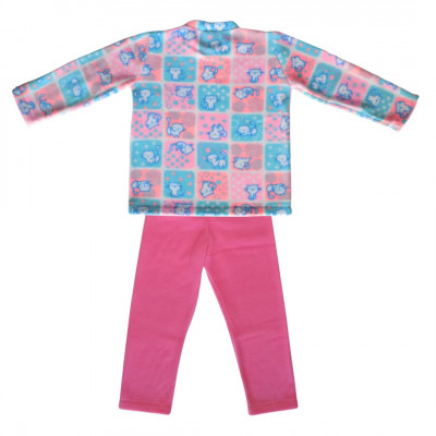 1 PIJAMA BEBE GATO GATINHOS ROSA SOFT MICROSOFT QUENTE QUENTINHO INVERNO FRIO