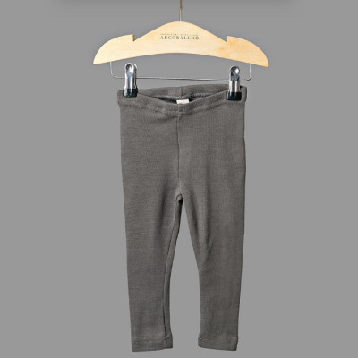 calça de malha infantil menina cinza chumbo