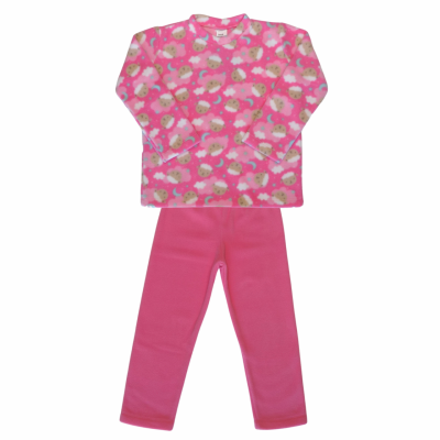 1 PIJAMA INFANTIL CARNEIRINHOS CARNEIROS ROSA MENINA SOFT MICROSOFT QUENTE QUENTINHO INVERNO FRIO