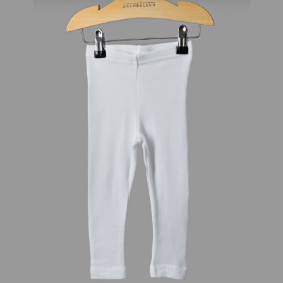 calça de malha infantil menina branco