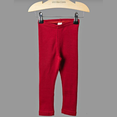 calça de malha infantil menina vermelho