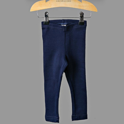 calça de malha infantil menina azul marinho